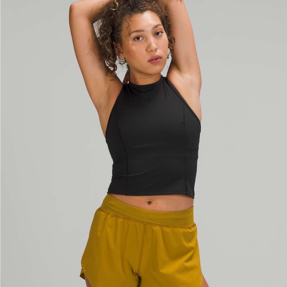 Lululemon Nulux Racerback Cropped Run Tank Top
Black